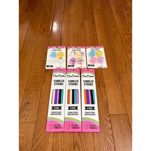 CharCharms Tumbler Straws 18pk‎ and Straw Toppers 12pk Bundle for 40oz Stanley